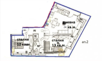 3-стаен апартамент Варна имоти Аспарухово снимка 3 от 6